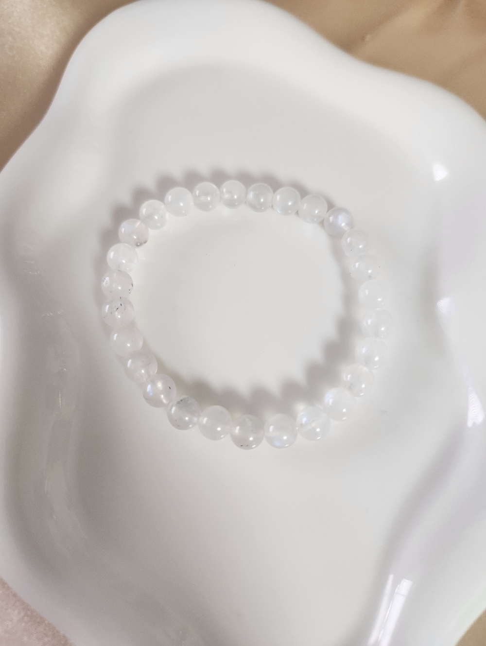 Rainbow Moonstone Beaded Bracelet